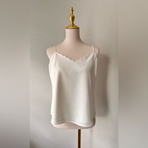 White Scalloped Cami Top J.Crew Size 8 / M